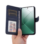 For Xiaomi 14 Case PU Leather Calf Texture Full Protection Phone Protector
