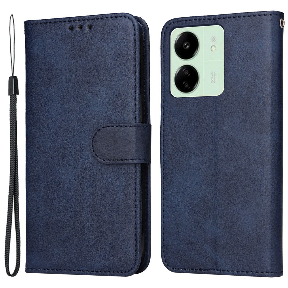 For Xiaomi Redmi 13C 4G / 5G / 13R 5G / Poco M6 5G / Poco C65 4G Case Shockproof PU Leather Phone Cover Calf Texture Phone Shell
