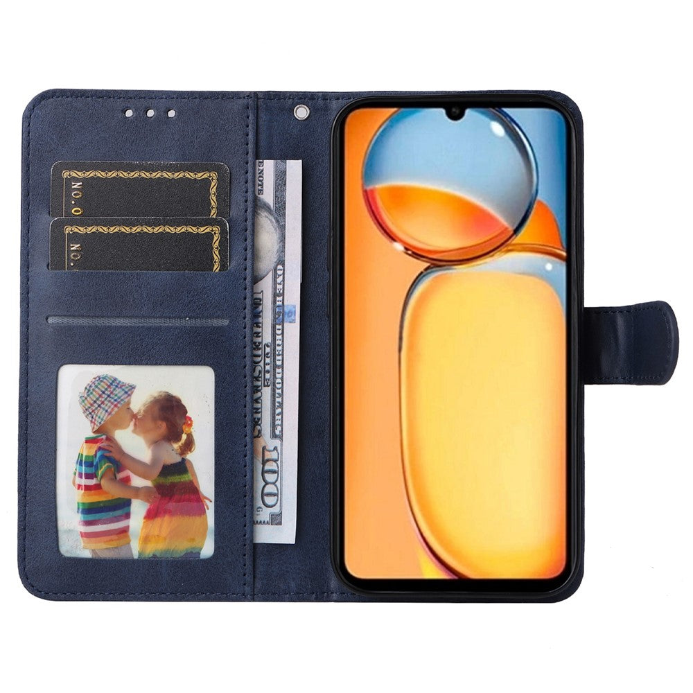 For Xiaomi Redmi 13C 4G / 5G / 13R 5G / Poco M6 5G / Poco C65 4G Case Shockproof PU Leather Phone Cover Calf Texture Phone Shell