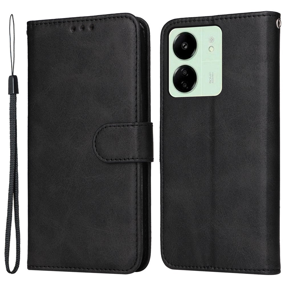 For Xiaomi Redmi 13C 4G / 5G / 13R 5G / Poco M6 5G / Poco C65 4G Case Shockproof PU Leather Phone Cover Calf Texture Phone Shell