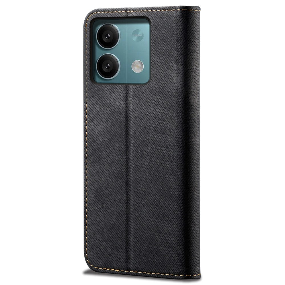 For Xiaomi Redmi Note 13 5G Case Anti-scratch PU Leather Flip Stand Phone Shell