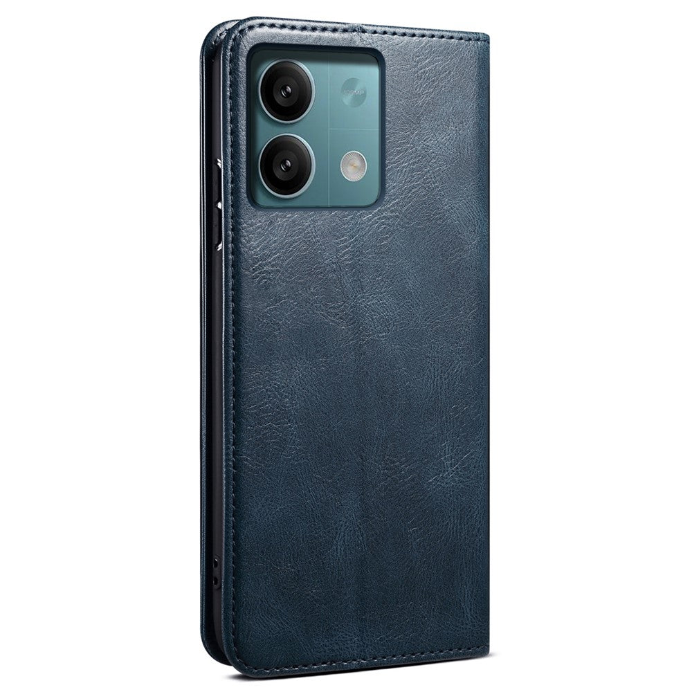 For Xiaomi Redmi Note 13 5G Case PU Leather Crazy Horse Wallet Mobile Phone Cover
