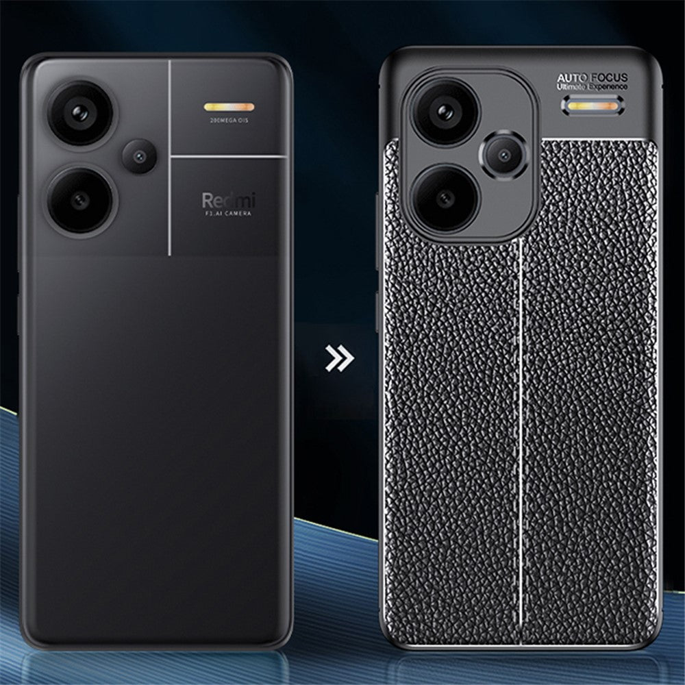 Xiaomi Redmi Note 13 Pro+ 5G-skal Litchitextur TPU Stötsäkert Skal mobilskal