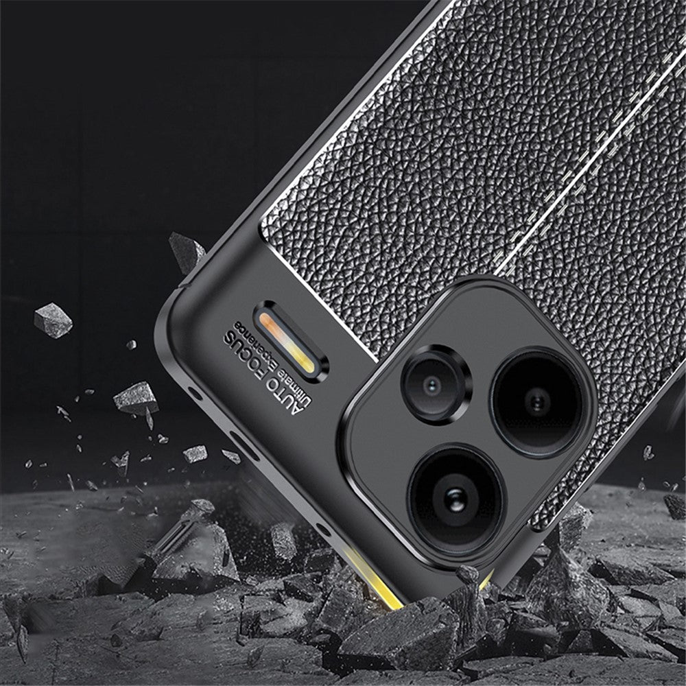 Xiaomi Redmi Note 13 Pro+ 5G-skal Litchitextur TPU Stötsäkert Skal mobilskal