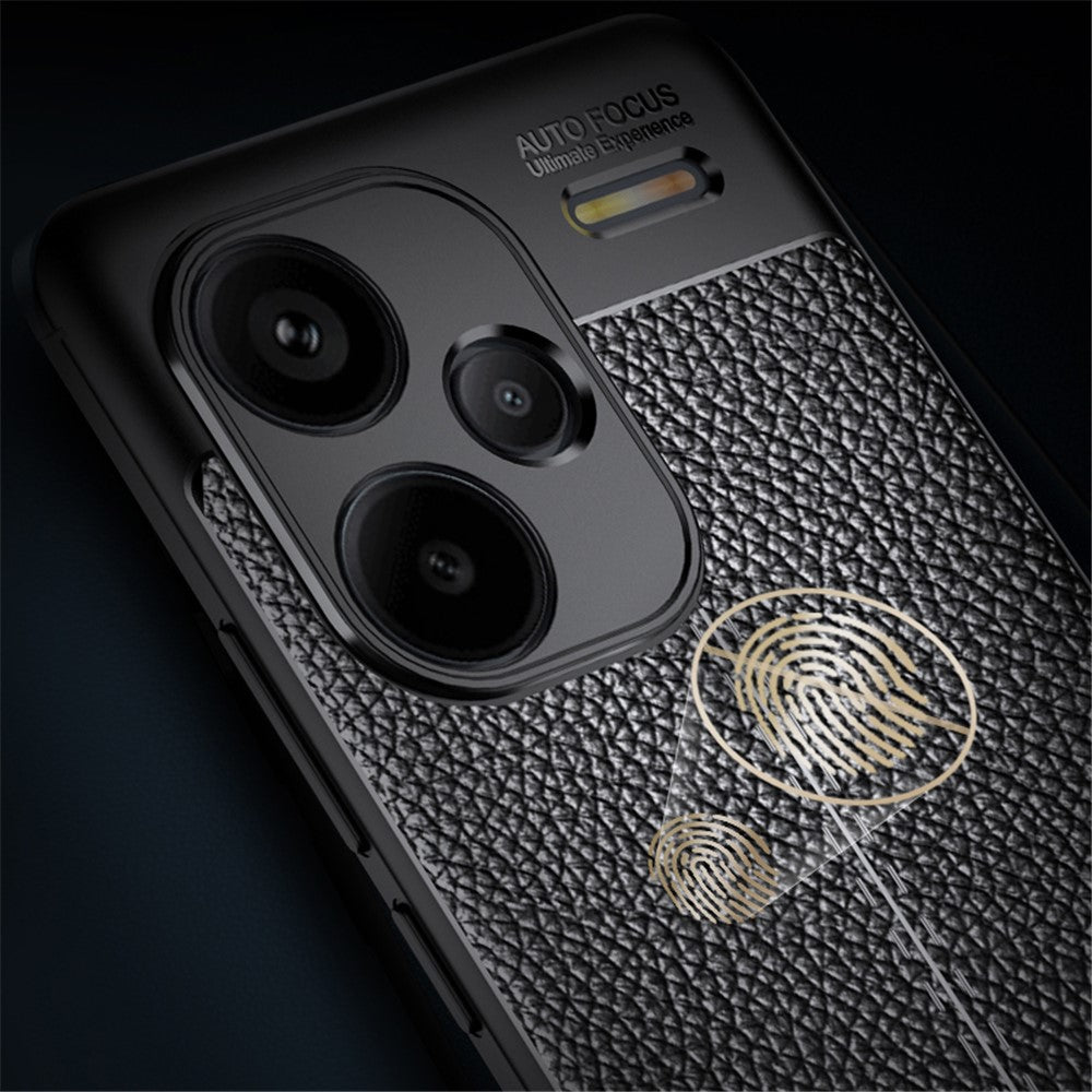 Xiaomi Redmi Note 13 Pro+ 5G-skal Litchitextur TPU Stötsäkert Skal mobilskal