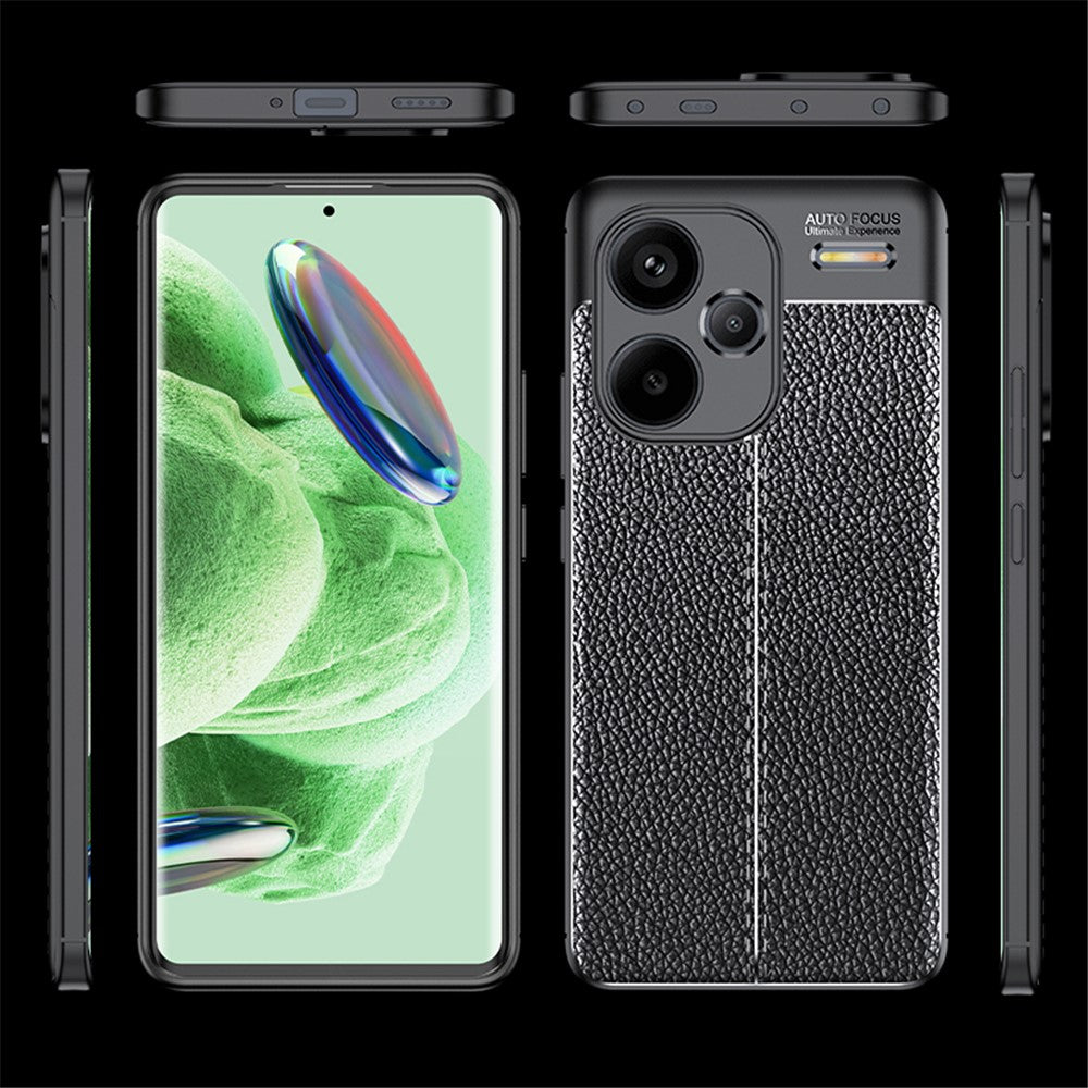 Xiaomi Redmi Note 13 Pro+ 5G-skal Litchitextur TPU Stötsäkert Skal mobilskal