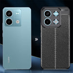 Litchi Texture Phone Cover For Xiaomi Redmi Note 13 5G Case TPU Shockproof Shell