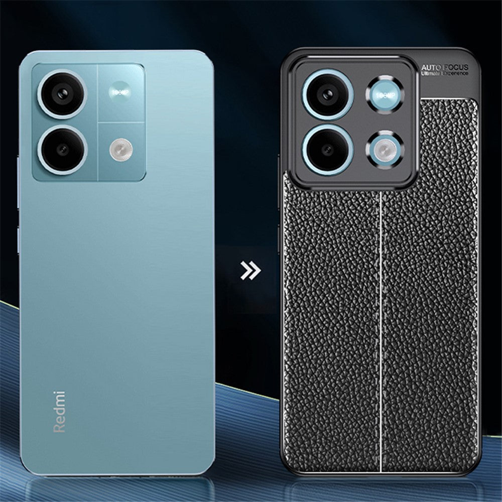 Litchi Texture Phone Cover For Xiaomi Redmi Note 13 5G Case TPU Shockproof Shell