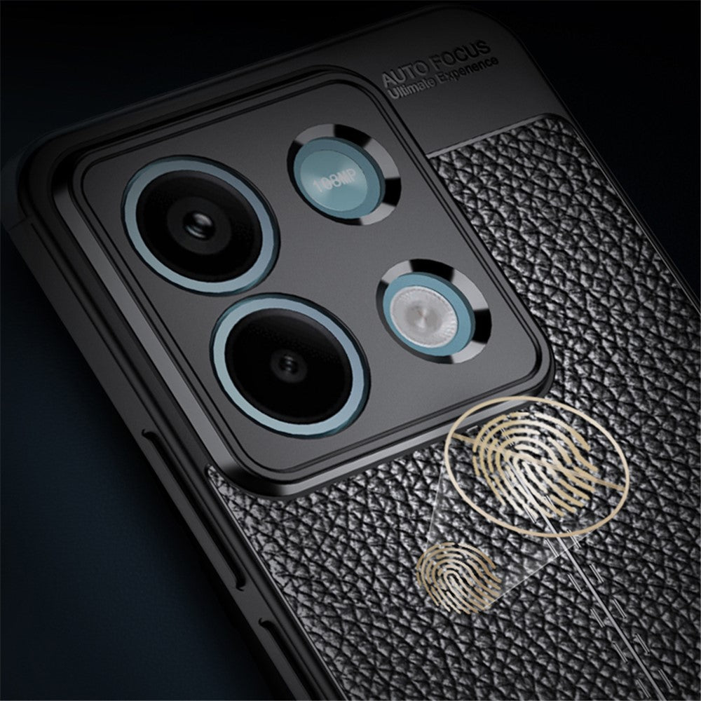 Litchi Texture Phone Cover For Xiaomi Redmi Note 13 5G Case TPU Shockproof Shell
