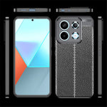Litchi Texture Phone Cover For Xiaomi Redmi Note 13 5G Case TPU Shockproof Shell