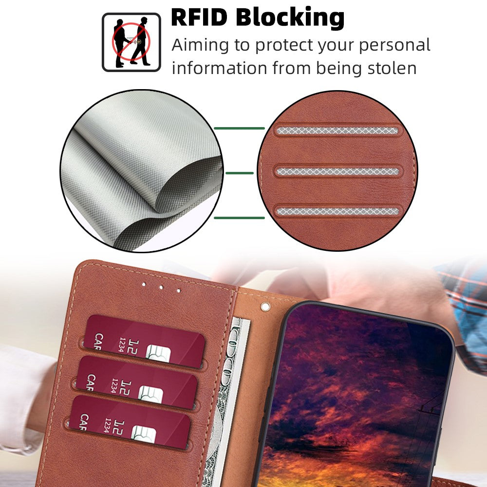 For Samsung Galaxy A05s 4G Case RFID Blocking Wallet Phone Cover
