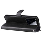 Calf Texture Leather Flip Cover for Xiaomi 14 Pro Case Zipper Pocket Anti-Drop Wallet Phone Case