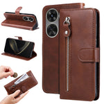 For Huawei nova 11 SE / nova 12 SE 4G Leather Cell Phone Case Zipper Pocket Flip Wallet Cover
