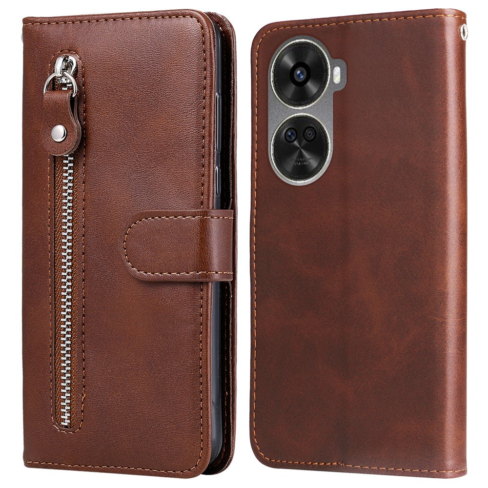 For Huawei nova 11 SE / nova 12 SE 4G Leather Cell Phone Case Zipper Pocket Flip Wallet Cover