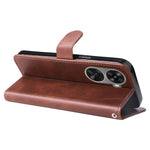 For Huawei nova 11 SE / nova 12 SE 4G Leather Cell Phone Case Zipper Pocket Flip Wallet Cover