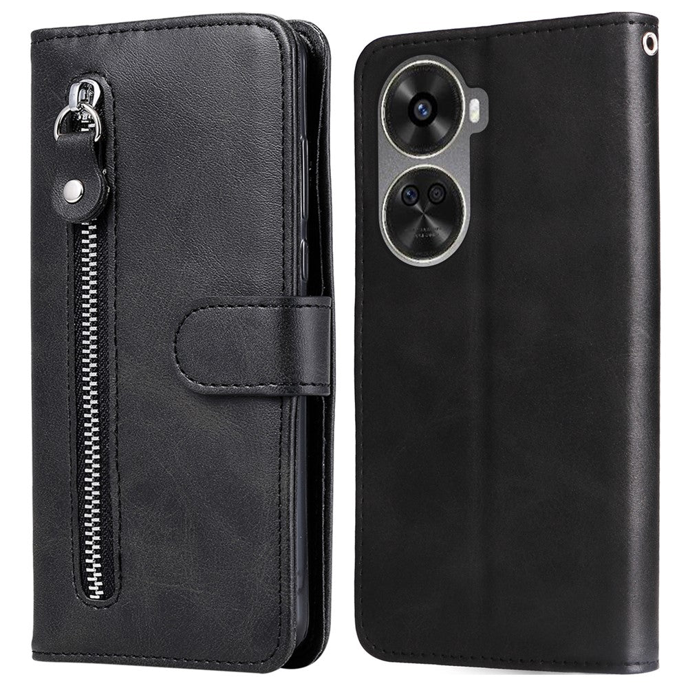 For Huawei nova 11 SE / nova 12 SE 4G Leather Cell Phone Case Zipper Pocket Flip Wallet Cover