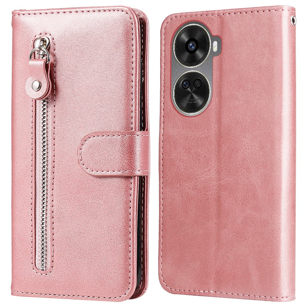 For Huawei nova 11 SE / nova 12 SE 4G Leather Cell Phone Case Zipper Pocket Flip Wallet Cover