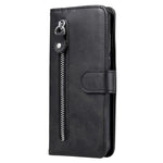 For Honor Play 50 Plus 5G Case Calf Texture Leather Flip Cover Anti-Scratch Phone Case with Zipper Wallet Pocket