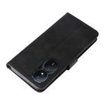 For Honor Play 50 Plus 5G Case Calf Texture Leather Flip Cover Anti-Scratch Phone Case with Zipper Wallet Pocket
