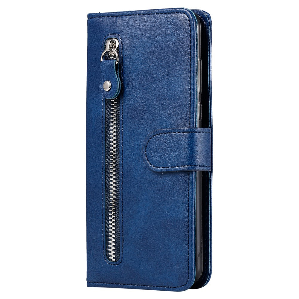 For Xiaomi 14 Wallet Phone Case Calf Texture Shockproof Leather Flip Cover with Zipper Pocket