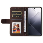 For Xiaomi 14 Pro Leather Wallet Cases Skin Touch Phone Cover Stand with Strap