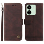 Xiaomi Redmi 13C 4G / 5G / 13R 5G / Poco M6 5G / Poco C65 4G Läderplånboksfodral Skin Touch mobilskal Stativ med Rem
