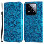 For Xiaomi 14 Pro Case PU Leather Stand Wallet Sunflower Pattern Phone Cover