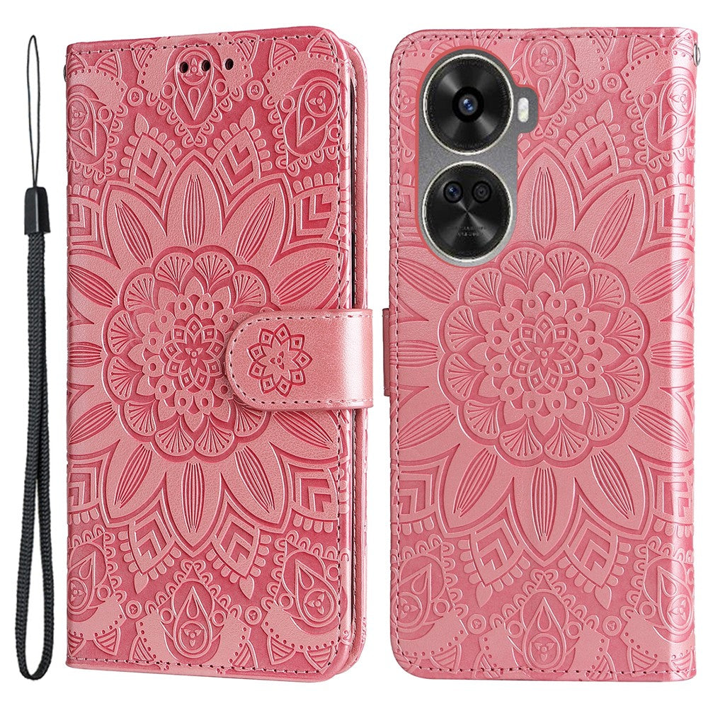 For Huawei nova 11 SE / nova 12 SE 4G Case Sunflower Imprinted PU Leather Wallet Cover