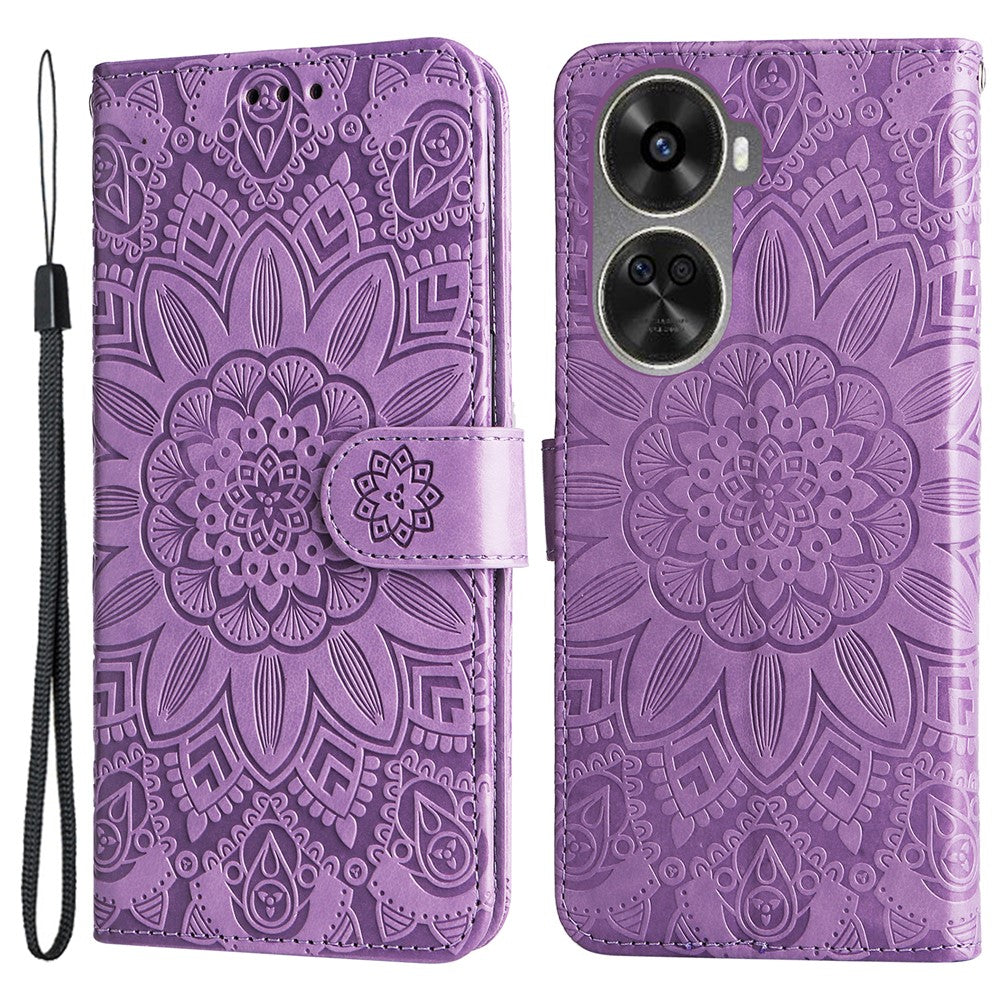 For Huawei nova 11 SE / nova 12 SE 4G Case Sunflower Imprinted PU Leather Wallet Cover