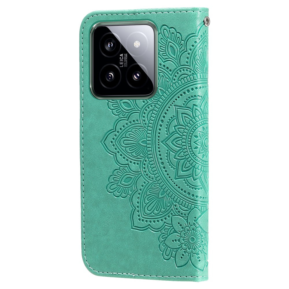 For Xiaomi 14 Case Anti-Fall Wallet Phone Case PU Leather Folio Flip Cover