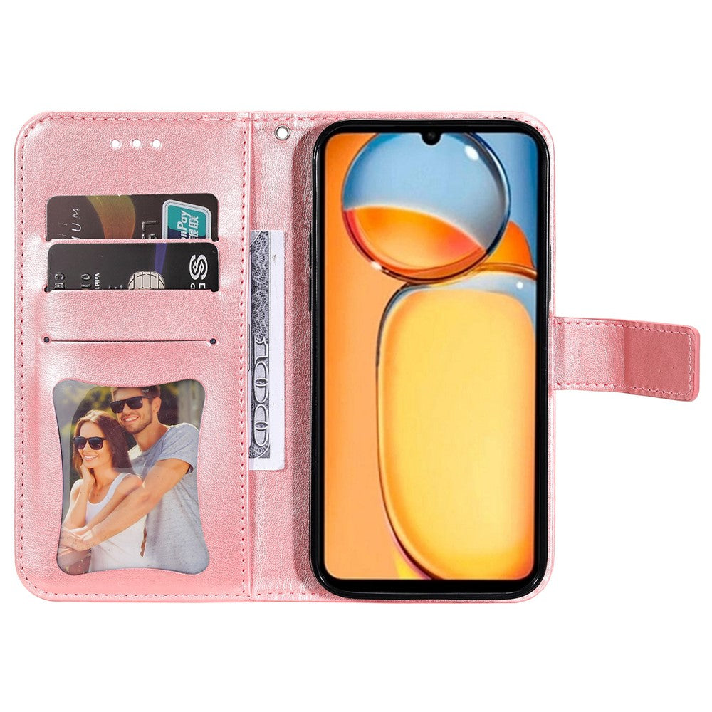 For Xiaomi Redmi 13C 4G / 5G / 13R 5G / Poco M6 5G / Poco C65 4G Case Floral Pattern PU Leather Wallet Stand Phone Cover