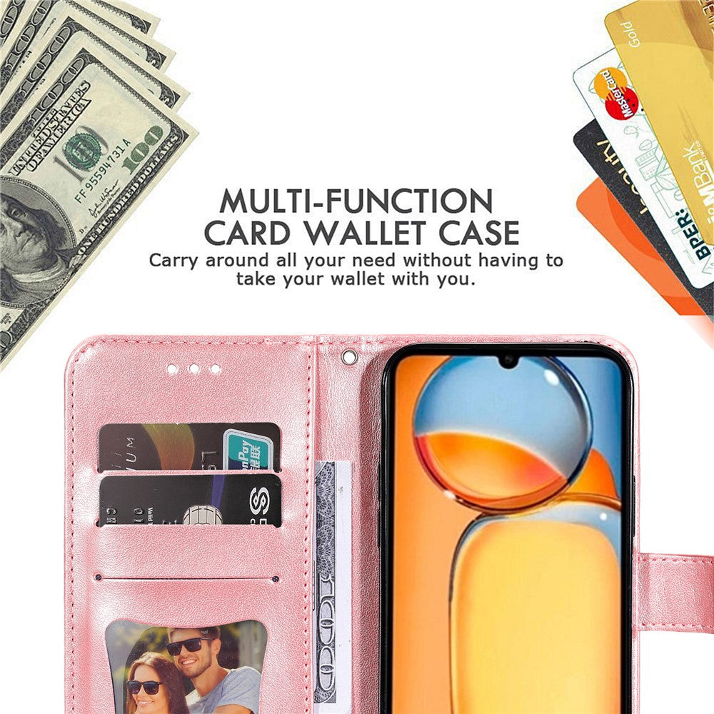 For Xiaomi Redmi 13C 4G / 5G / 13R 5G / Poco M6 5G / Poco C65 4G Case Floral Pattern PU Leather Wallet Stand Phone Cover