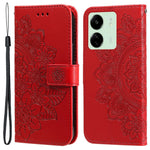 For Xiaomi Redmi 13C 4G / 5G / 13R 5G / Poco M6 5G / Poco C65 4G Case Floral Pattern PU Leather Wallet Stand Phone Cover