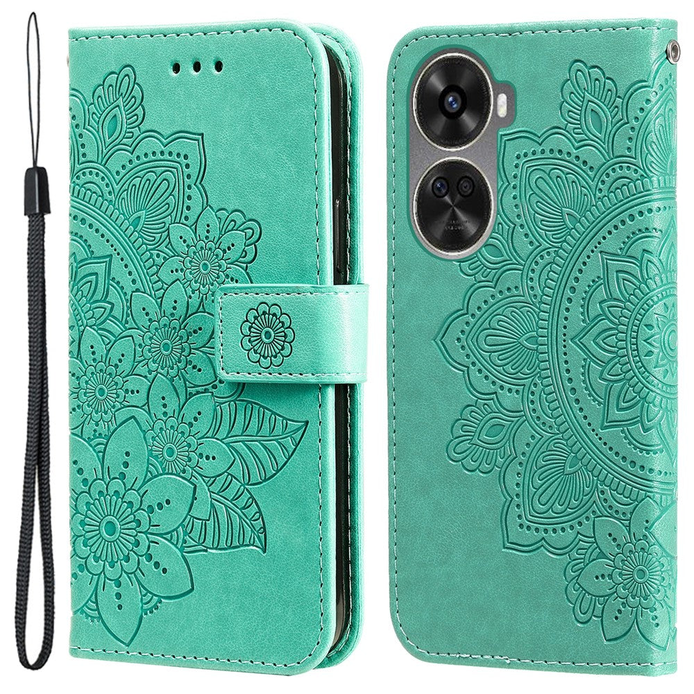 For Huawei nova 11 SE / nova 12 SE 4G Case Floral Pattern PU Leather Wallet Stand Phone Cover