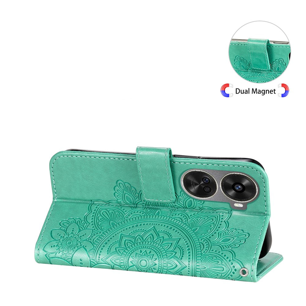 For Huawei nova 11 SE / nova 12 SE 4G Case Floral Pattern PU Leather Wallet Stand Phone Cover