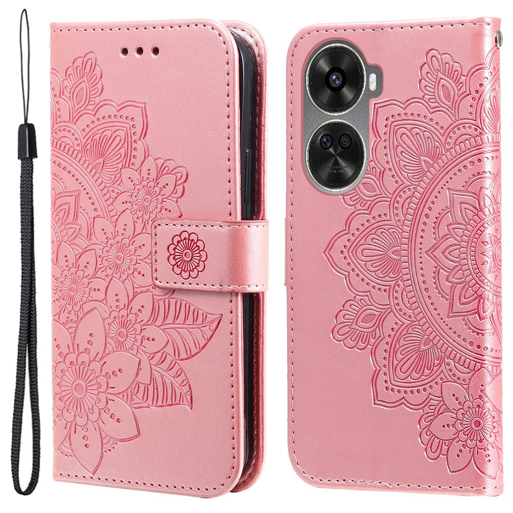 For Huawei nova 11 SE / nova 12 SE 4G Case Floral Pattern PU Leather Wallet Stand Phone Cover