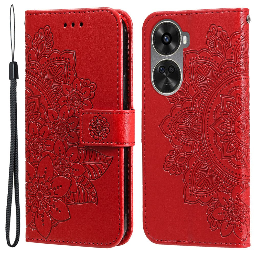 For Huawei nova 11 SE / nova 12 SE 4G Case Floral Pattern PU Leather Wallet Stand Phone Cover