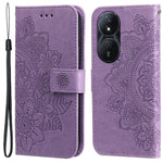 For Honor Play 50 Plus 5G Case Floral Pattern PU Leather Wallet Stand Phone Cover