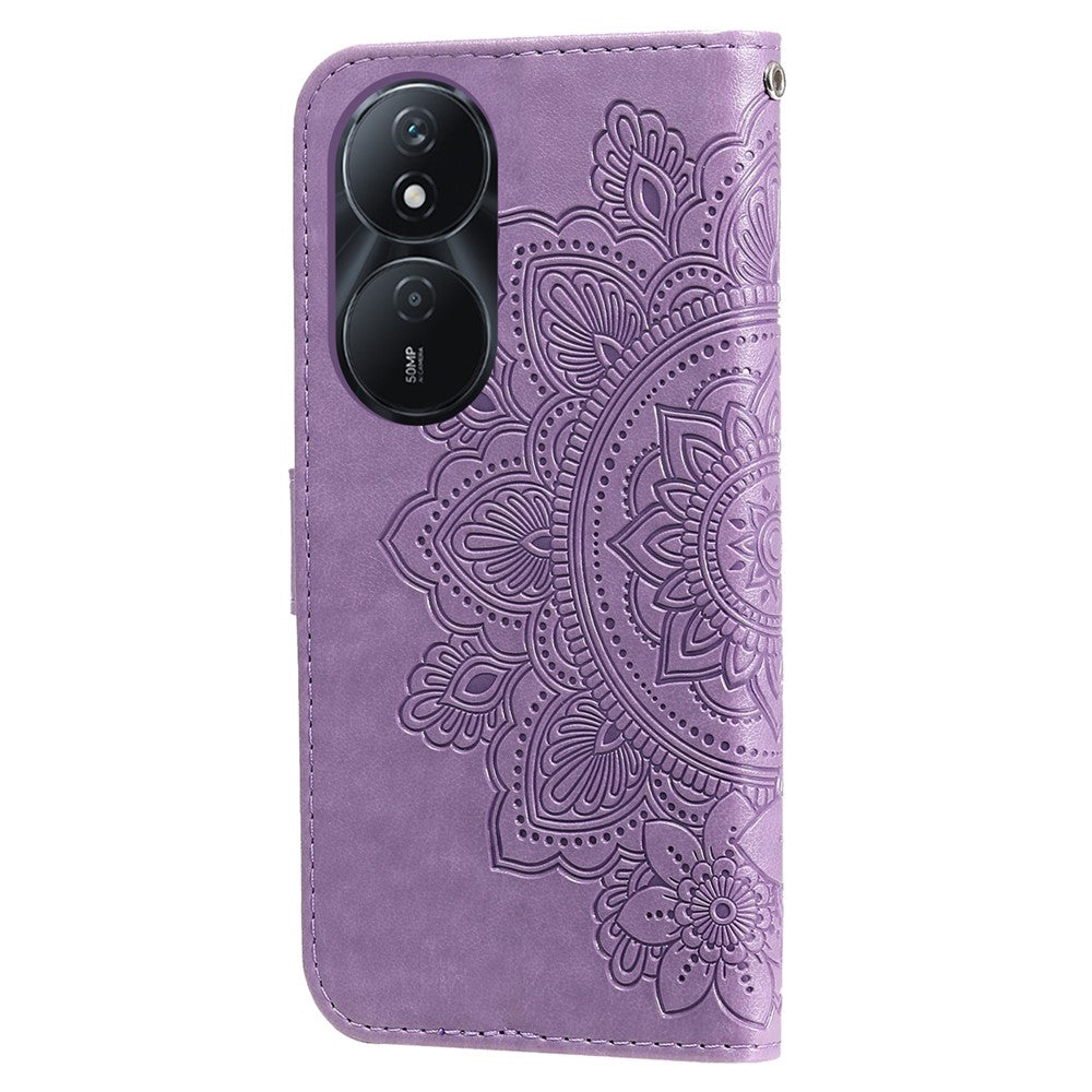 For Honor Play 50 Plus 5G Case Floral Pattern PU Leather Wallet Stand Phone Cover