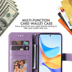 For Honor Play 50 Plus 5G Case Floral Pattern PU Leather Wallet Stand Phone Cover