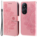 For Honor Play 50 Plus 5G Case Floral Pattern PU Leather Wallet Stand Phone Cover