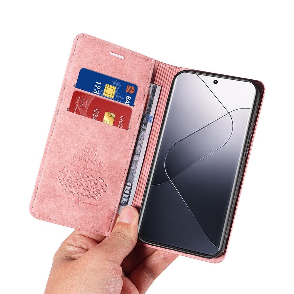 BETOPNICE 003 for Xiaomi 14 Pro Case Well-protected RFID Blocking Phone Stand Cover