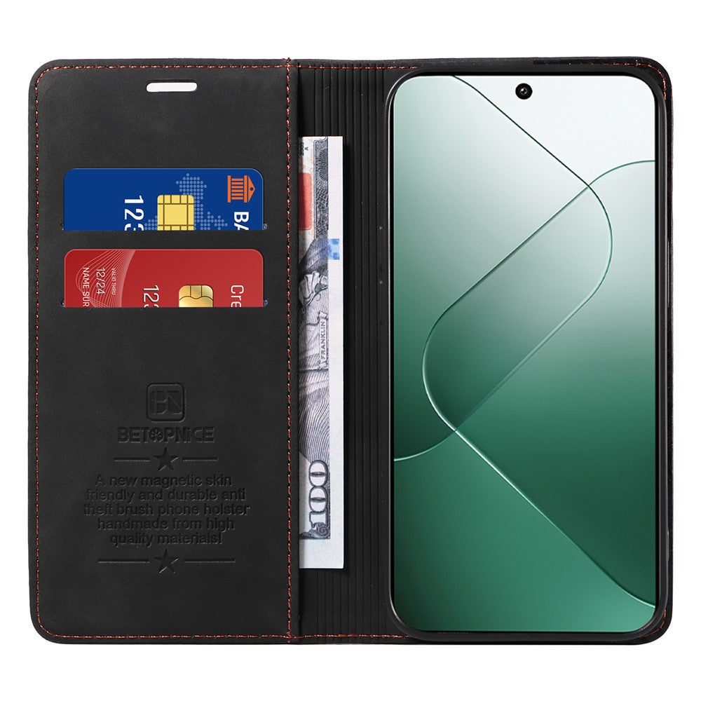 BETOPNICE 003 för Xiaomi 14-skal med RFID-blockerande stativ i bokformat