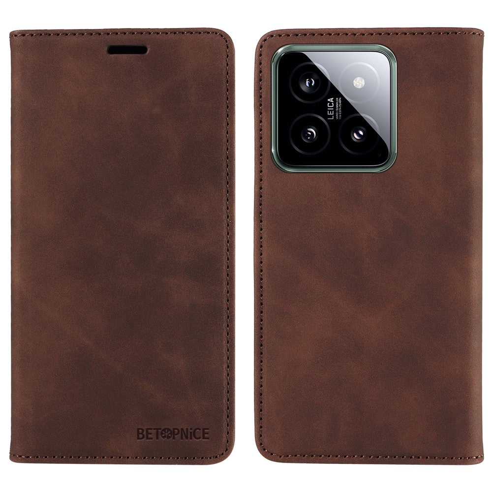 BETOPNICE 003 for Xiaomi 14 Case RFID Blocking Book Style Phone Stand Cover