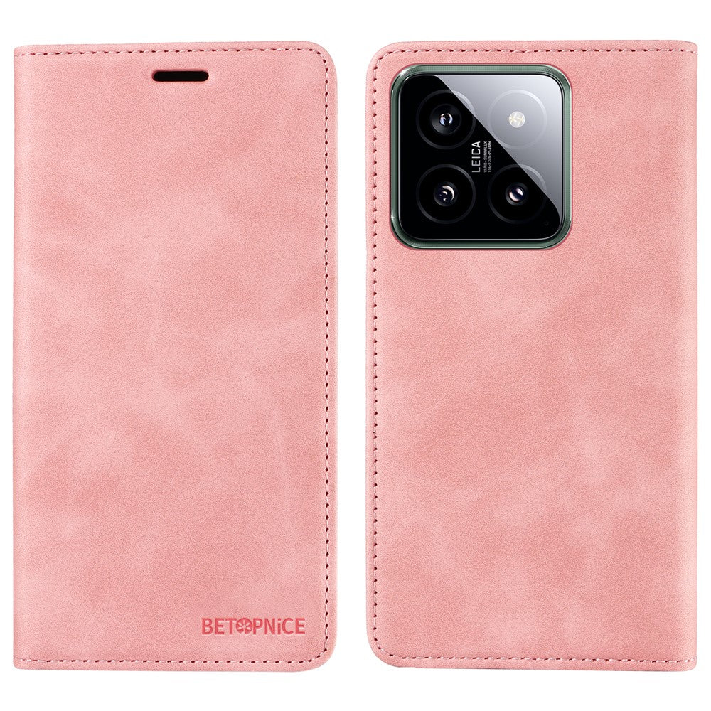 BETOPNICE 003 for Xiaomi 14 Case RFID Blocking Book Style Phone Stand Cover