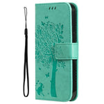 For Xiaomi 14 Phone Case with Stand Cat Tree Pattern Leather Wallet Mobile Cover