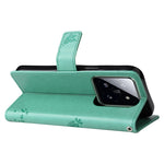 For Xiaomi 14 Pro Phone Case with Stand Cat Tree Pattern Leather Wallet Mobile Cover