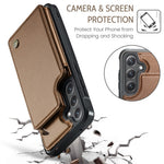 Til Samsung Galaxy S23 FE telefoncover CASEME C22 læderbagcover med RFID-blokerende kortpladser