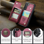 For Samsung Galaxy S23+ Phone Case CASEME C22 Leather Back Cover with RFID Blocking Card Slots