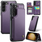 For Samsung Galaxy S23+ Phone Case CASEME C22 Leather Back Cover with RFID Blocking Card Slots